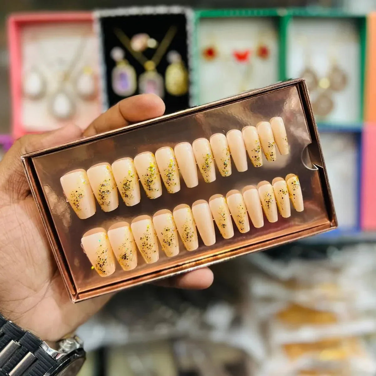 O.TWO.O Cosmetics – Glitter Press-On Nails Set OTWOO