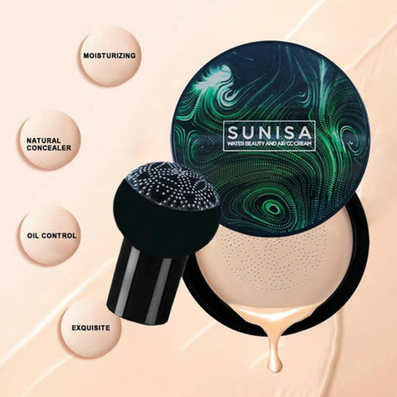 Sunisa air cushion CC cream with mushroom head applicator