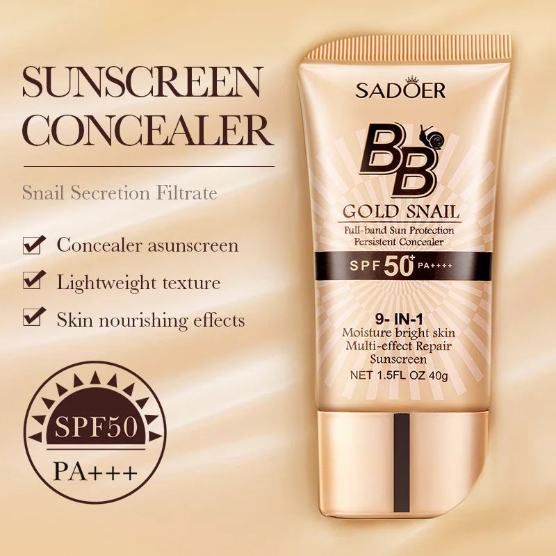 Sadoer Gold Snail Sunscreen BB Cream - Buy Online in Pakistan at Cosmia.pk