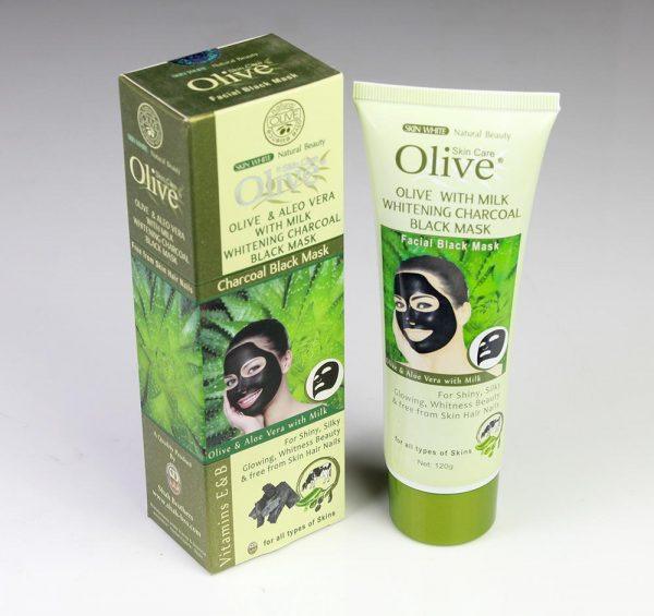 Olive with Milk Whitening Facial Black Charcoal Mask - 120g - Buy Online in Pakistan at Cosmia.pk