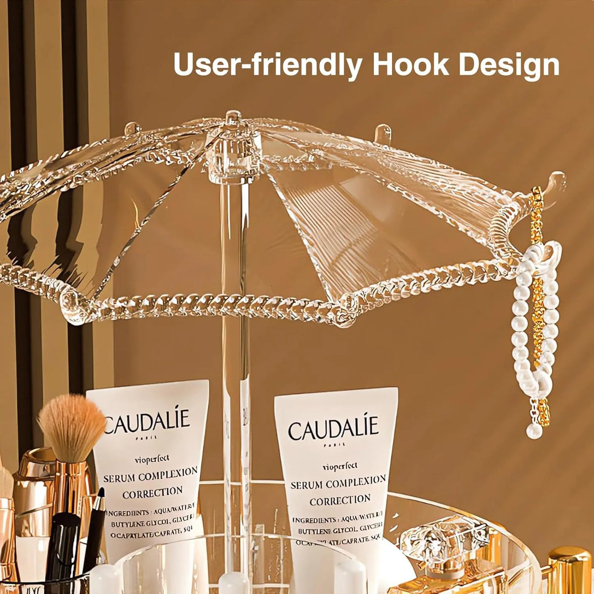 Light Luxury 360° Rotating Tabletop Cosmetics Storage Box - Buy Online in Pakistan at Cosmia.pk
