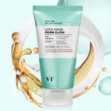 VT Cosmetics Lock Mask PDRN Glow 100ml tube with wild ginseng root - plant based Panax PDRN overnight wrapping mask