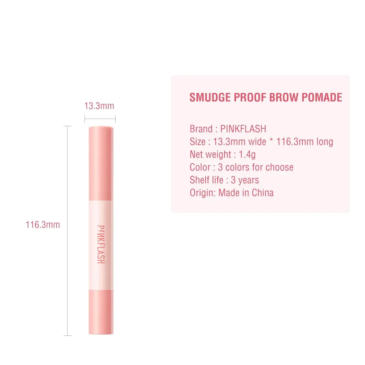 PINKFLASH Brow Pomade Inked Brow Smudge Proof - Buy Online in Pakistan at Cosmia.pk