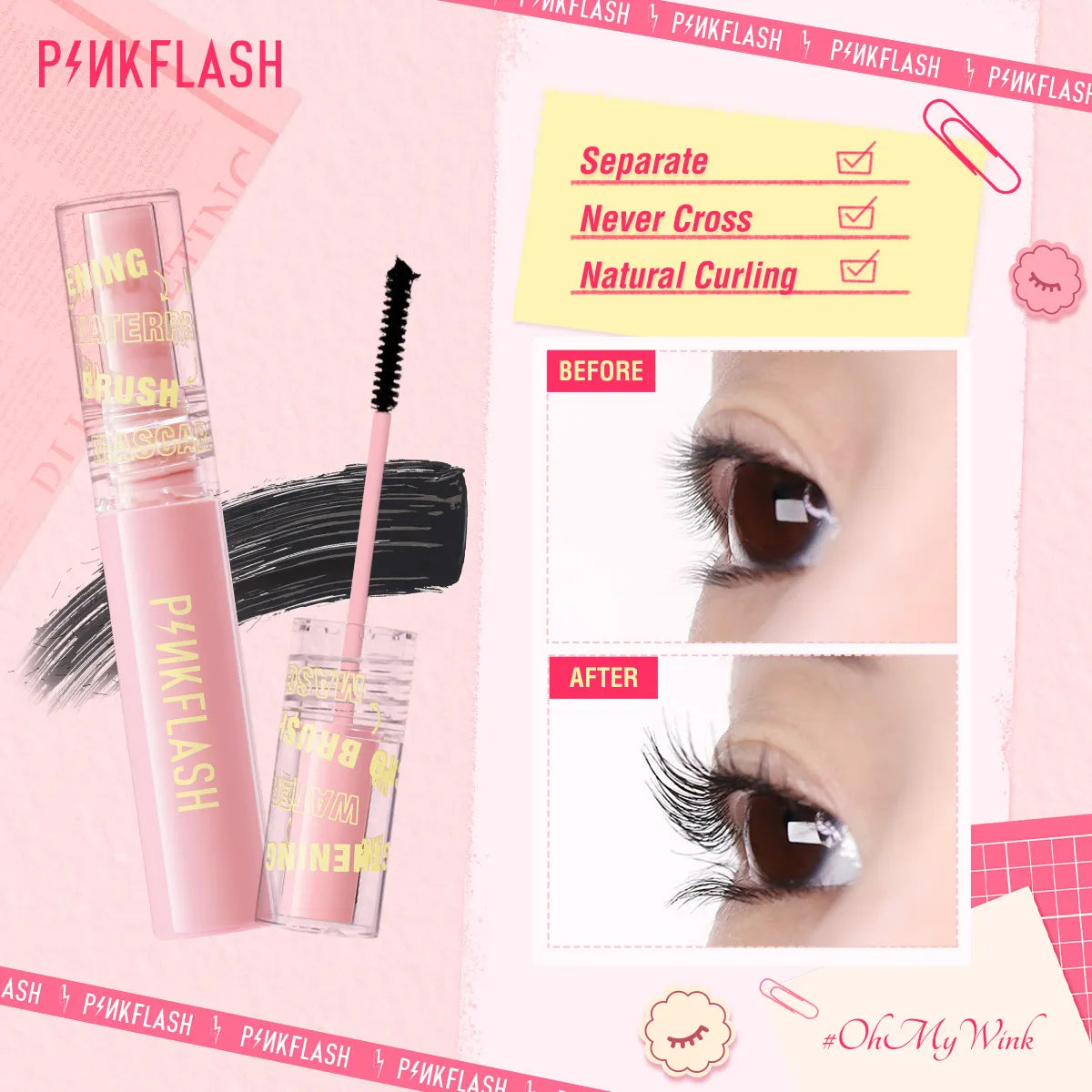 PINKFLASH Limitless Eyelash Fiber-Filled Mascara - Buy Online in Pakistan at Cosmia.pk