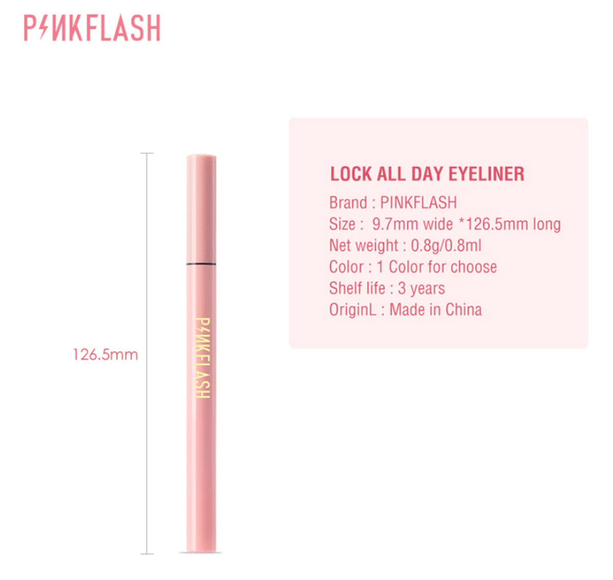 PINKFLASH Professional Long-Lasting Waterproof Liquid Quick Dry Eyeliner 0.8ml - Buy Online in Pakistan at Cosmia.pk