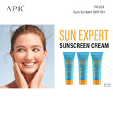 APK Whitening Sunscreen Cream SPF 70+++ - 100g - Buy Online in Pakistan at Cosmia.pk