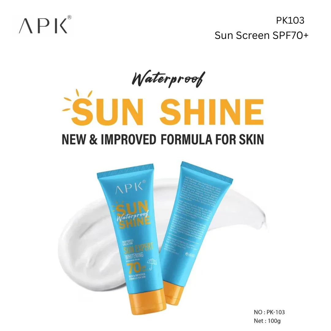 APK Whitening Sunscreen Cream SPF 70+++ - 100g - Buy Online in Pakistan at Cosmia.pk
