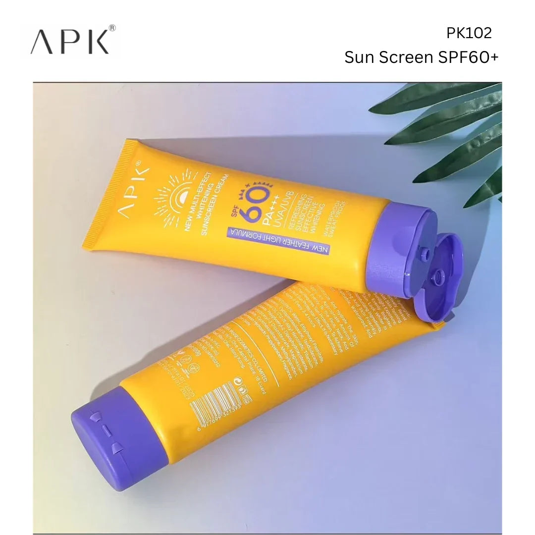 APK Sun Screen SPF 60+ with New Formula - Waterproof Protection - 100g - Buy Online in Pakistan at Cosmia.pk