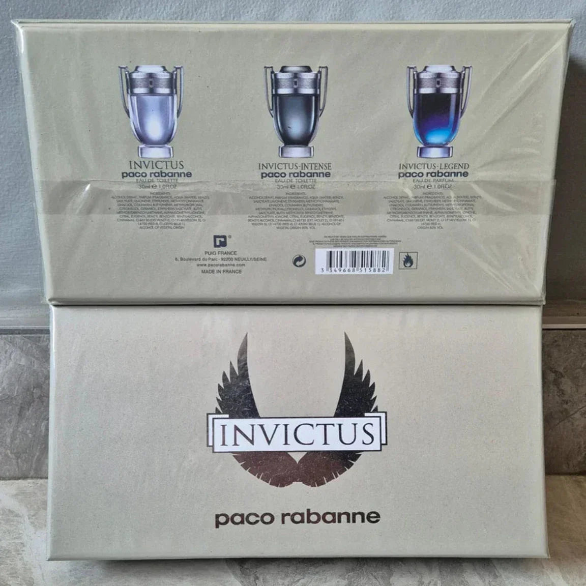 Paco Rabanne Invictus Set (3 x 30ml) - Buy Online in Pakistan at Cosmia.pk