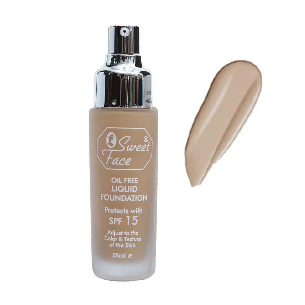 Sweet Face Oil Free Liquid Foundation SPF 15 - 55ml - Buy Online in Pakistan at Cosmia.pk
