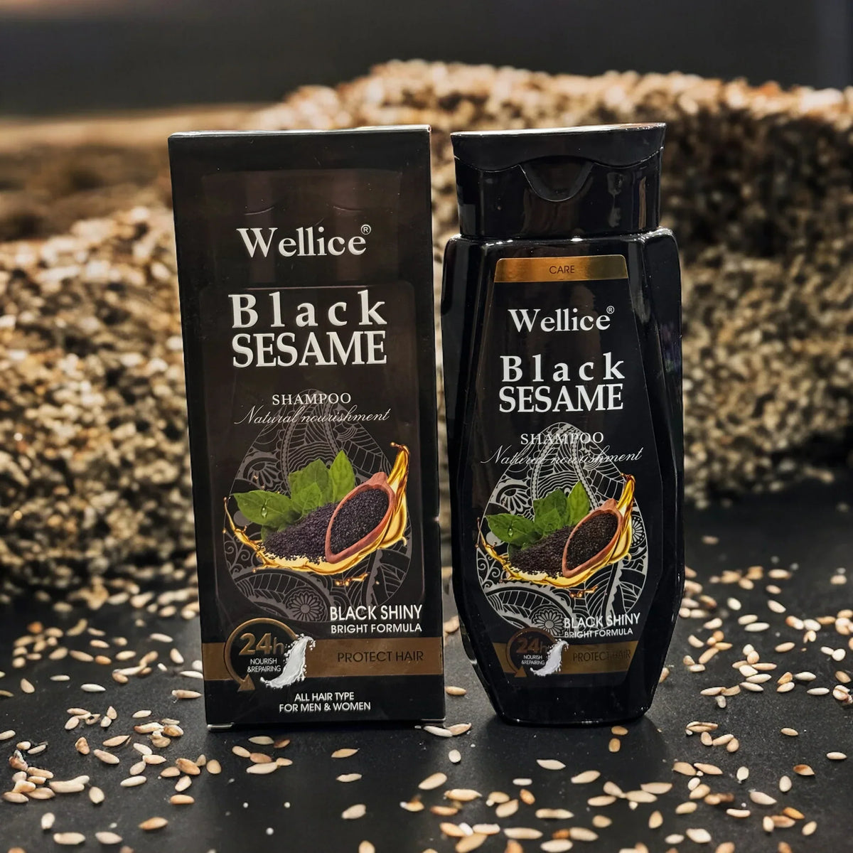 Wellice Black Sesame Shampoo Shiny Formula - 400ml - Buy Online in Pakistan at Cosmia.pk