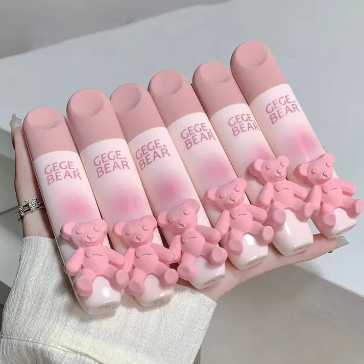 Gege Bear Pink Cute Bear Matte Velvet LipGloss - Buy Online in Pakistan at Cosmia.pk