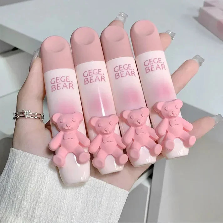 Gege Bear Pink Cute Bear Matte Velvet LipGloss - Buy Online in Pakistan at Cosmia.pk