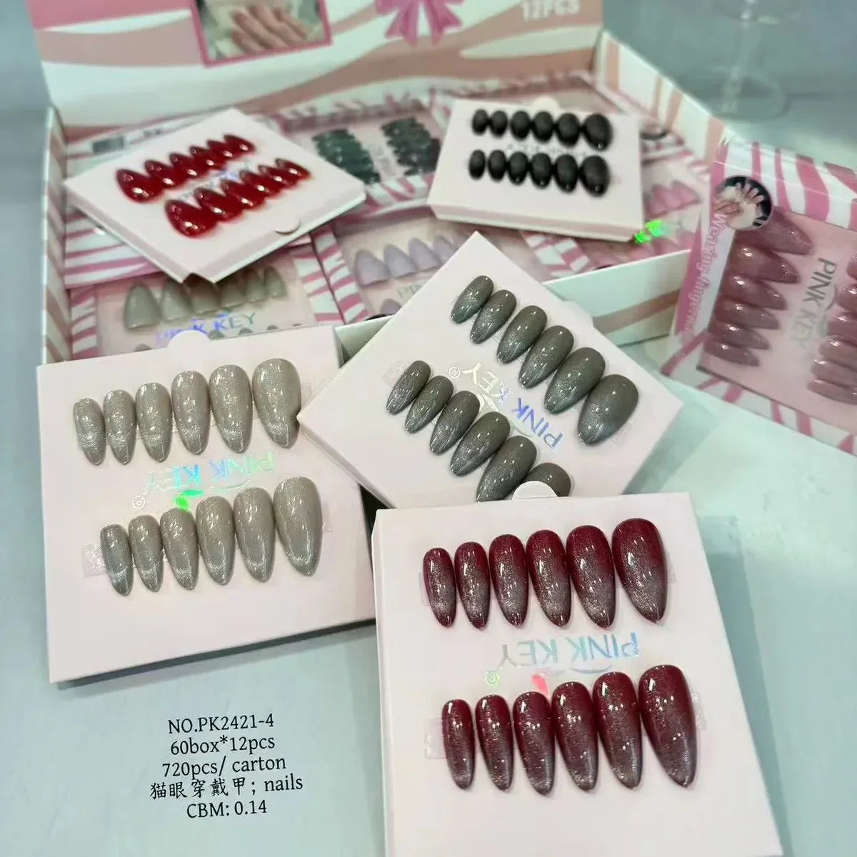 Pink Key Wearing Fingernails Press-on Fake Nails - Buy Online in Pakistan at Cosmia.pk