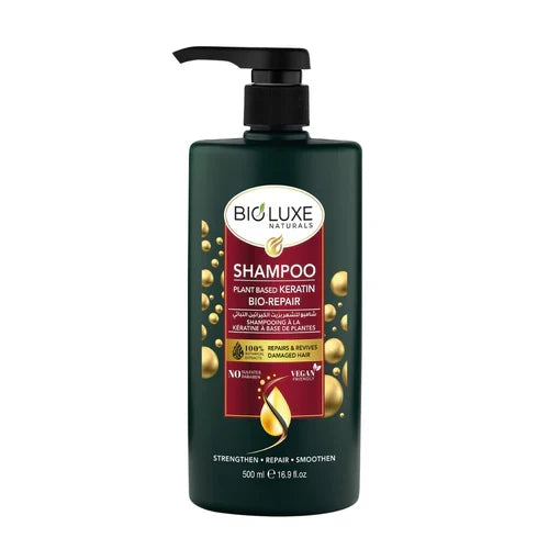 Bioluxe Naturals Plant-Based Keratin Bio-Repair Shampoo, 500ml - Buy Online in Pakistan at Cosmia.pk