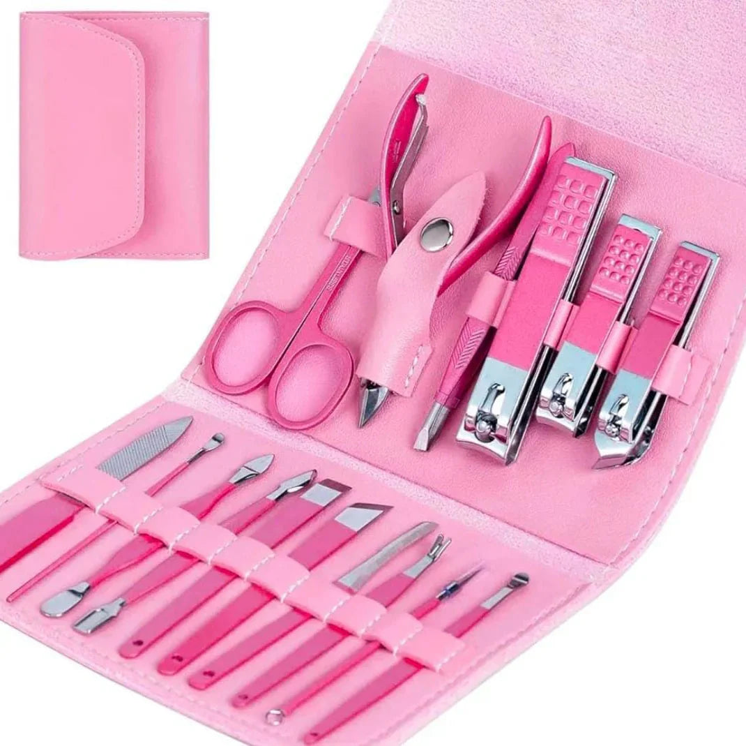Professional Portable Manicure Pedicure Tool Kit With Folding Case - Buy Online in Pakistan at Cosmia.pk