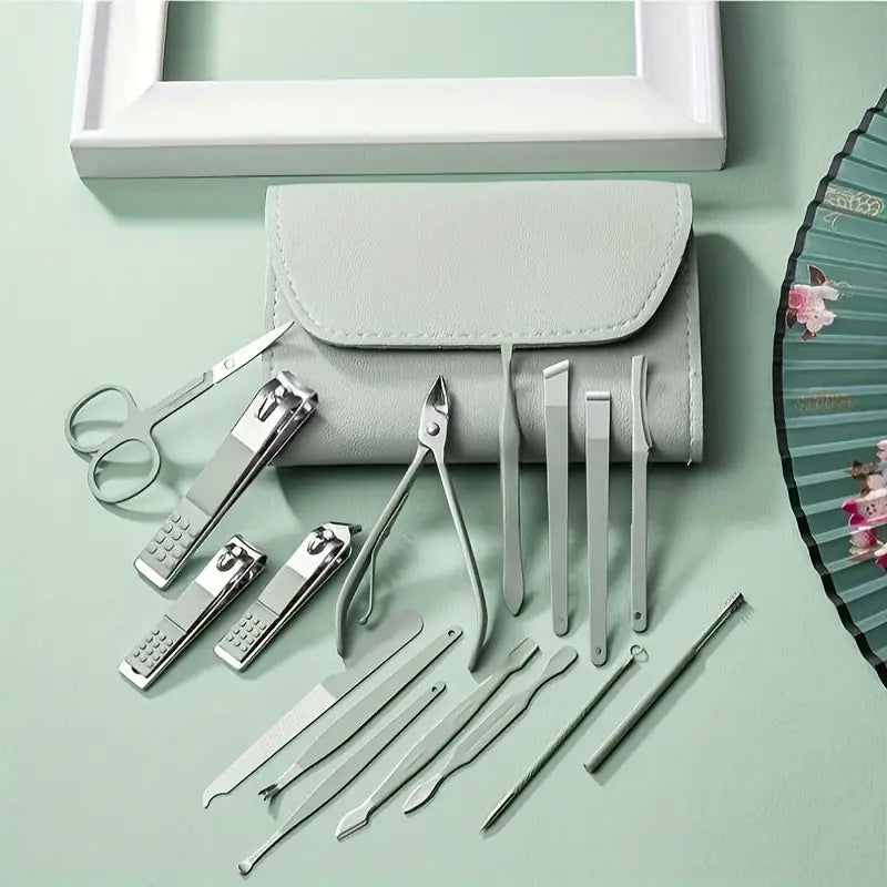 Professional Portable Manicure Pedicure Tool Kit With Folding Case - Buy Online in Pakistan at Cosmia.pk