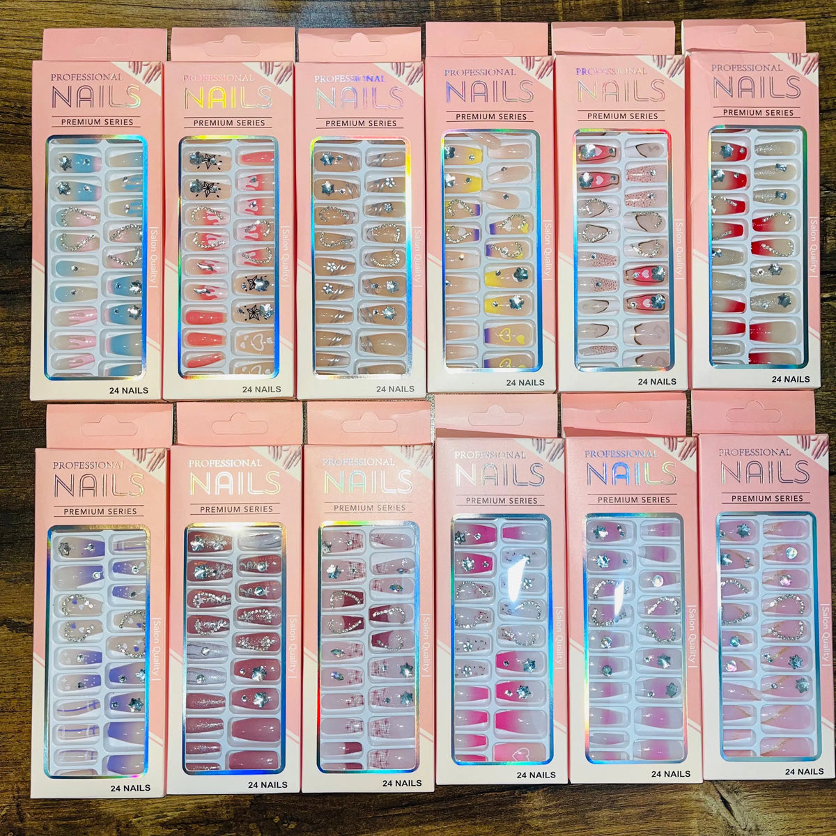 Professional Premium Series Artifical Nails With Free Stickers (24Pcs) - Buy Online in Pakistan at Cosmia.pk
