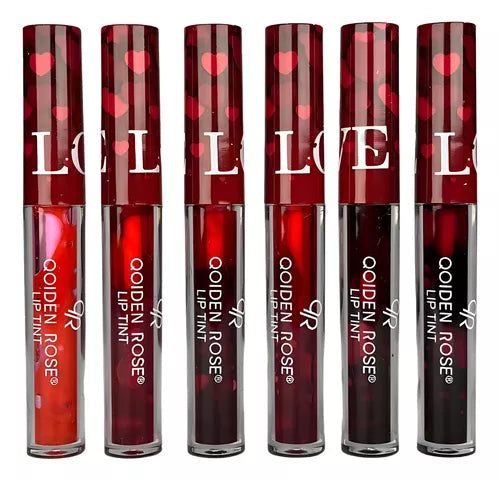 6 Pcs Qoiden Rose Love Red Lipgloss - Buy Online in Pakistan at Cosmia.pk