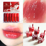 Qoiden Rose Mini Lipgloss Set Red - 6Pcs - Buy Online in Pakistan at Cosmia.pk
