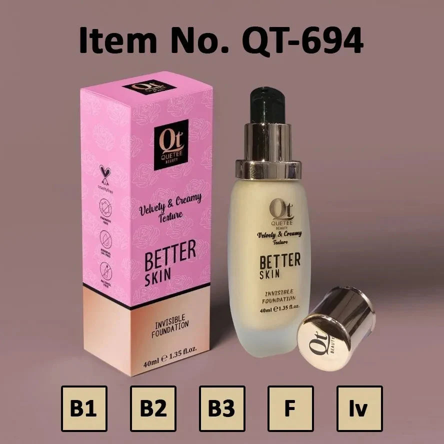Quetee Beauty Velvet & Creamy Texture Foundation 40ml - Buy Online in Pakistan at Cosmia.pk