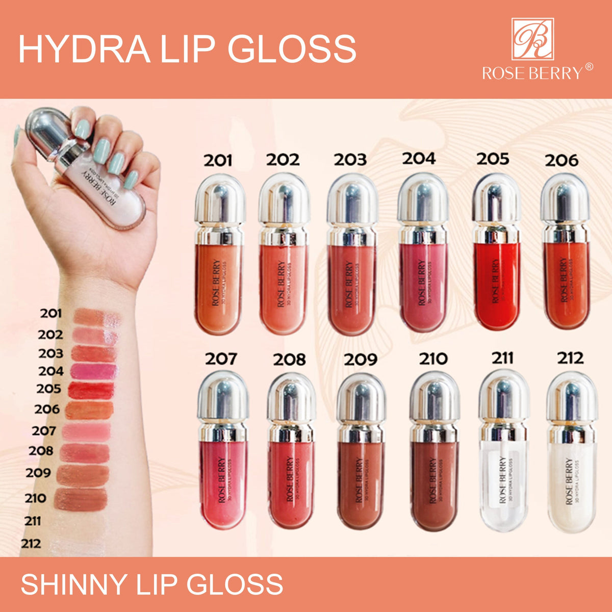 ROSE BERRY Hydra Lip Gloss – 6.5ml (Each) - Buy Online in Pakistan at Cosmia.pk
