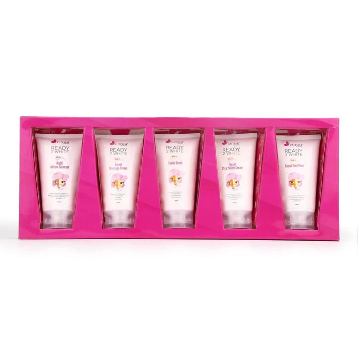 Cutish Ready 2 White Facial 5 Step Kit (Each Tube 120ml) - Buy Online in Pakistan at Cosmia.pk