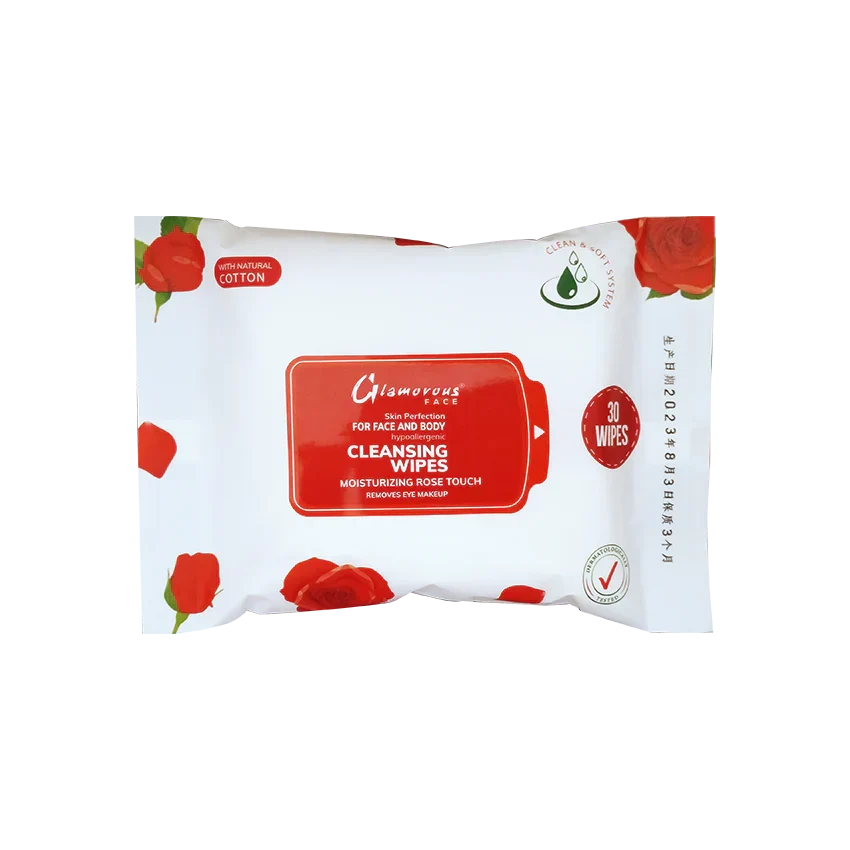 Glamorous Face Cleansing Makeup Remover Wipes 30 Pieces - Buy Online in Pakistan at Cosmia.pk