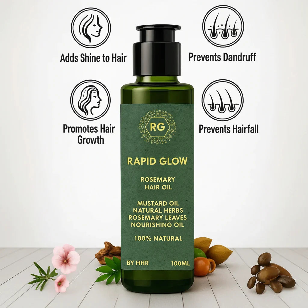 Rapid Glow Rosemary Hair Oil - 100ml - Buy Online in Pakistan at Cosmia.pk