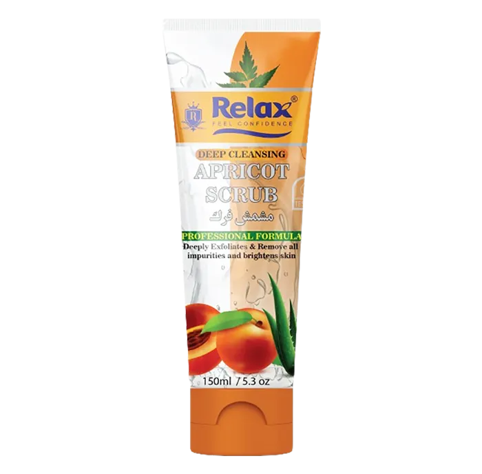 Relax Feel Confidence Whitening Apricot Scrub  - 150ml - Buy Online in Pakistan at Cosmia.pk