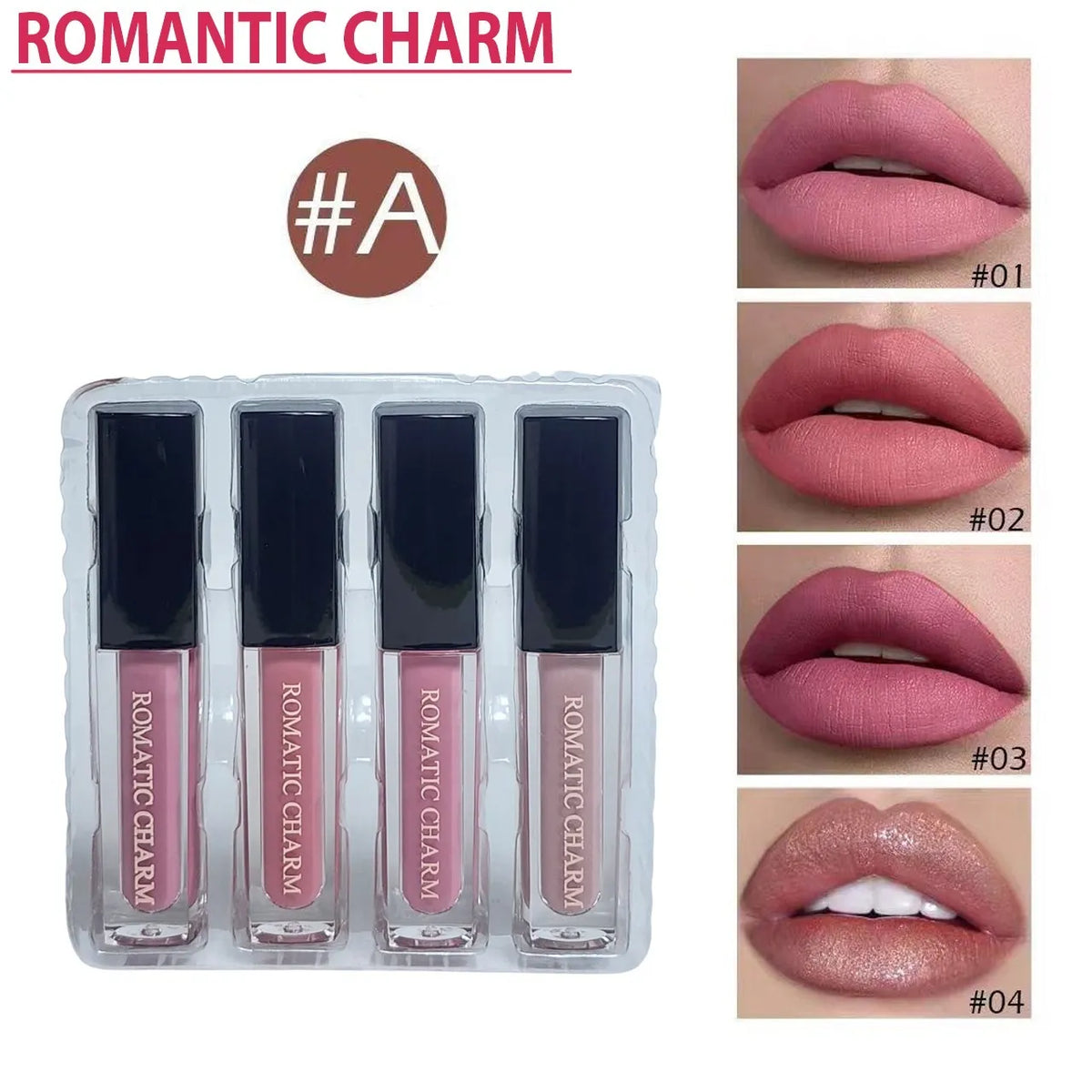 Romantic Charm 4-Shade Lip Gloss Set - Buy Online in Pakistan at Cosmia.pk