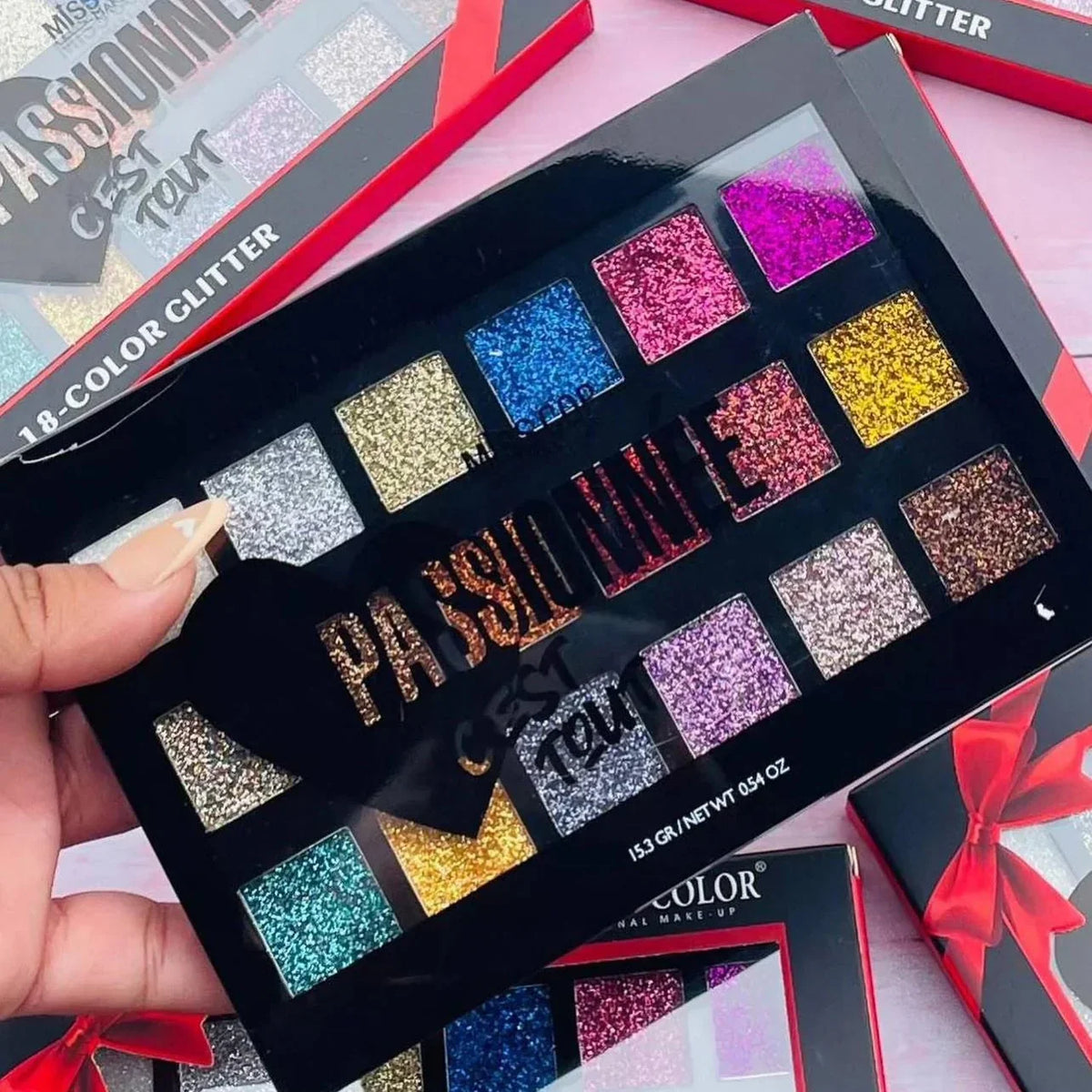 Romantic Color 18 colors Glitter Palette - Buy Online in Pakistan at Cosmia.pk