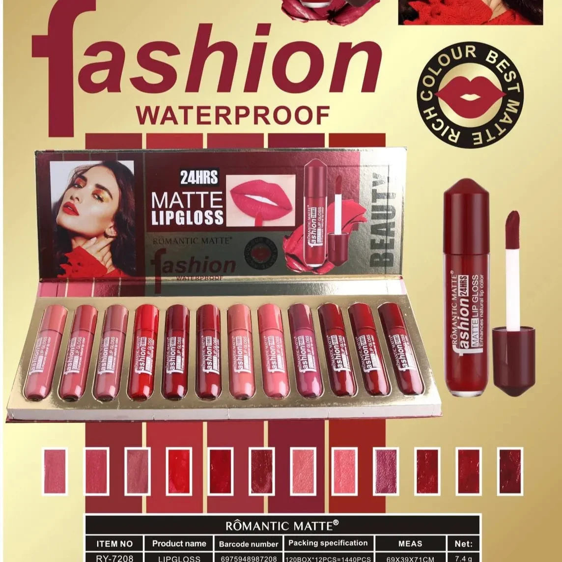 Romantic Matte 24HR Longlasting Matte Lipgloss - Buy Online in Pakistan at Cosmia.pk