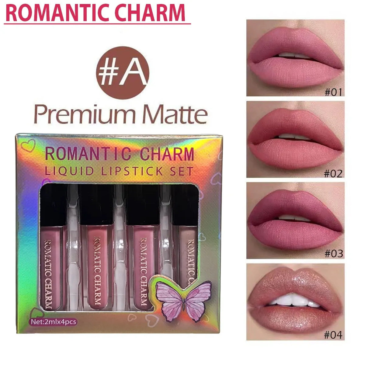 Romantic Charm 4-Shade Lip Gloss Set - Buy Online in Pakistan at Cosmia.pk
