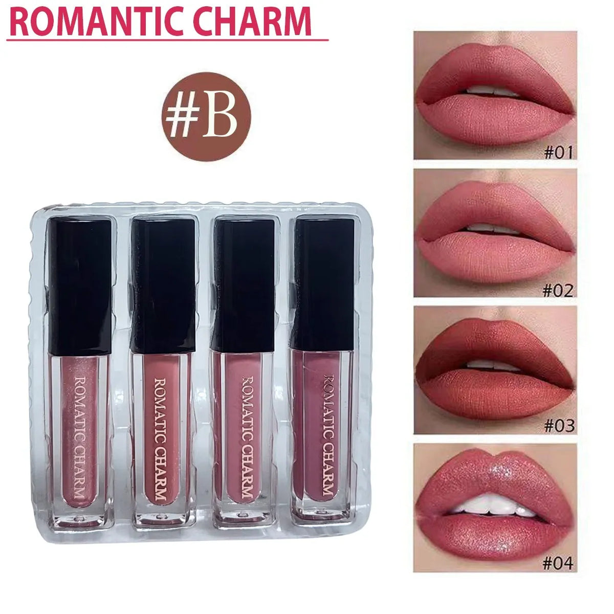 Romantic Charm 4-Shade Lip Gloss Set - Buy Online in Pakistan at Cosmia.pk
