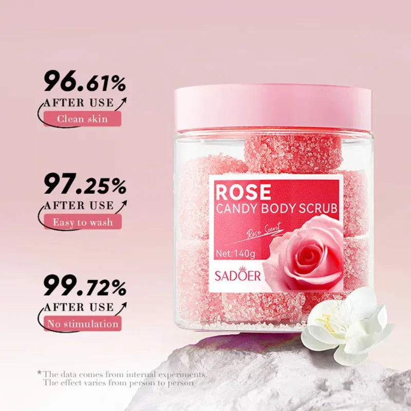 Sadoer Rose Candy Body Scrub 140g - Buy Online in Pakistan at Cosmia.pk