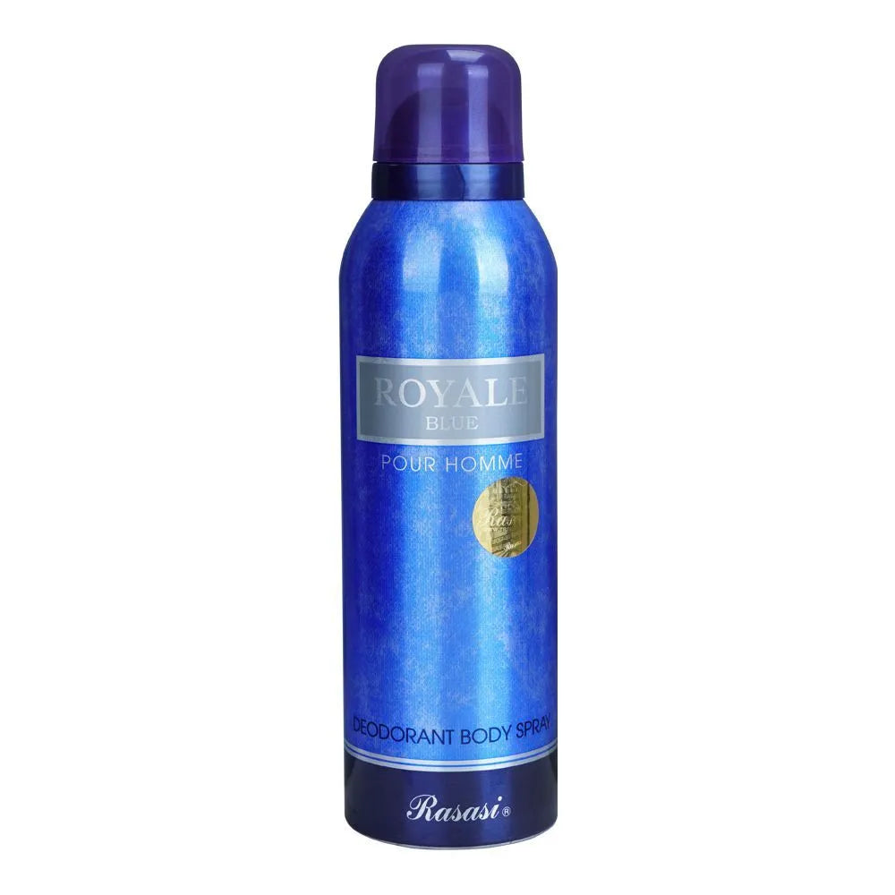 Rasasi Royale Blue Pour Homme Deodorant Spray For Men - 200ml - Buy Online in Pakistan at Cosmia.pk