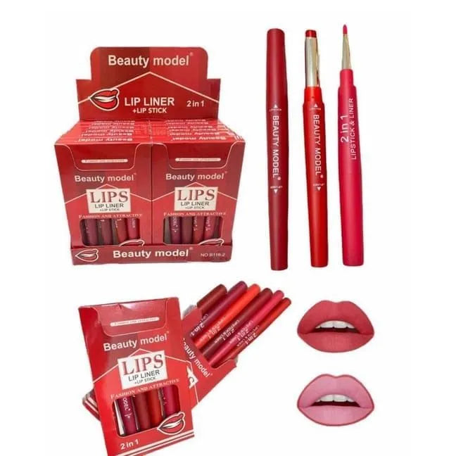 Beauty Model 2 in 1 Lip Liner and Lipstick Set - Buy Online in Pakistan at Cosmia.pk