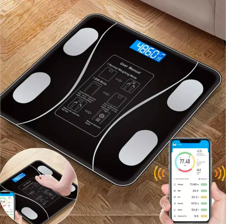 Bluetooth Smart Scale Digital Weight Scale Highly Accurate Body Weight - Buy Online in Pakistan at Cosmia.pk