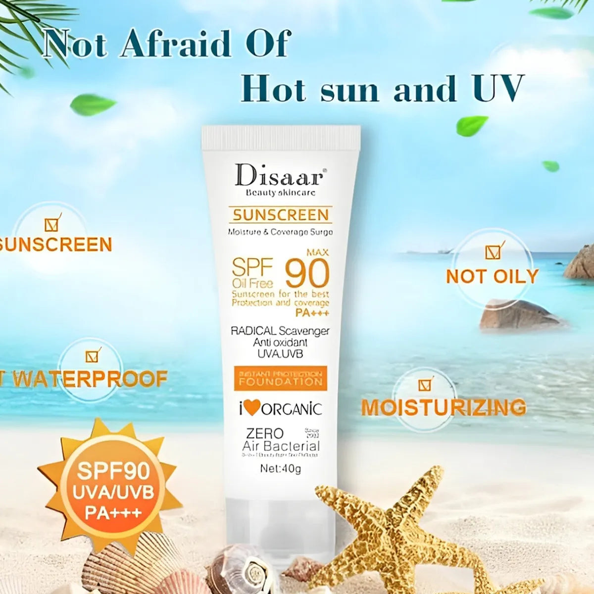 Disaar Instant UVA/UVB Protection Sunscreen SPF 90 PA+++ – 40 g - Buy Online in Pakistan at Cosmia.pk