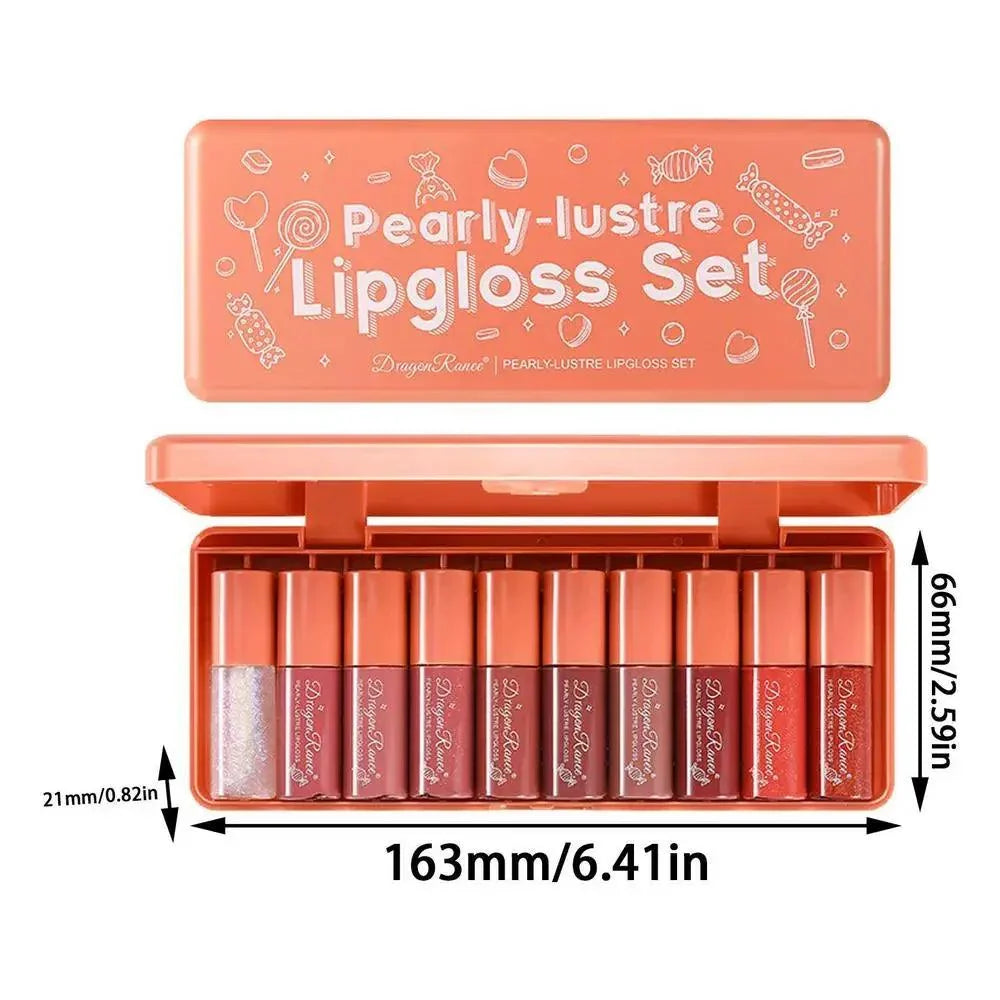 10pcs Dragon Ranee Pearly Lustre Lip Gloss Set - Buy Online in Pakistan at Cosmia.pk