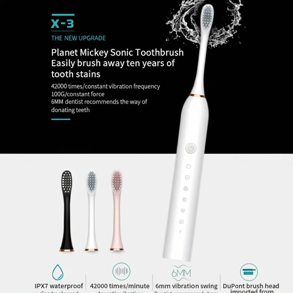 Sonic Electric Toothbrush for Adults IPX7 Waterproof - Buy Online in Pakistan at Cosmia.pk