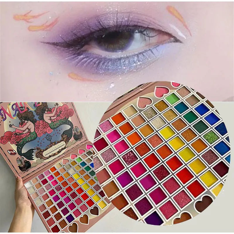 Naked Mermaid Glitter And Eye Shadow Palette (104 Colors) - Buy Online in Pakistan at Cosmia.pk