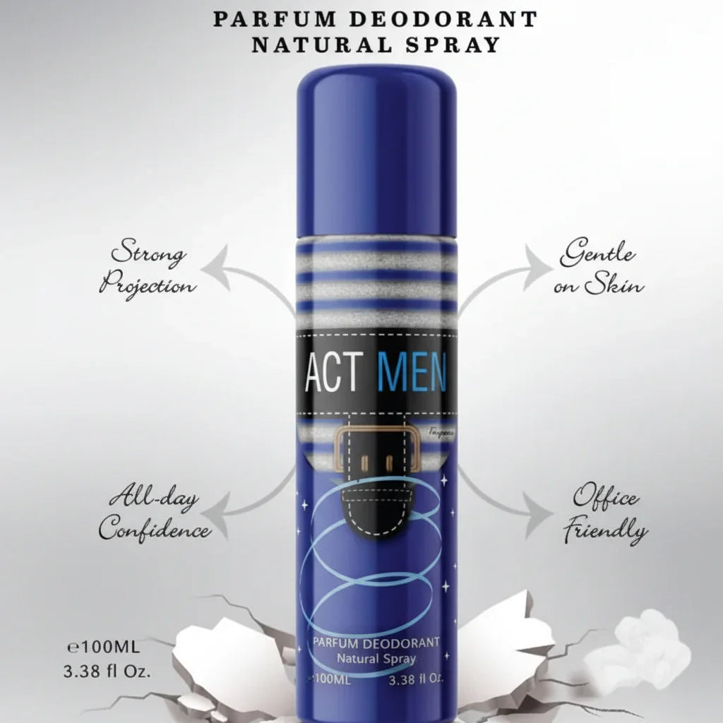 Shifan's Act Men Perfume Deodorant Natural Spray - 100ml - Buy Online in Pakistan at Cosmia.pk