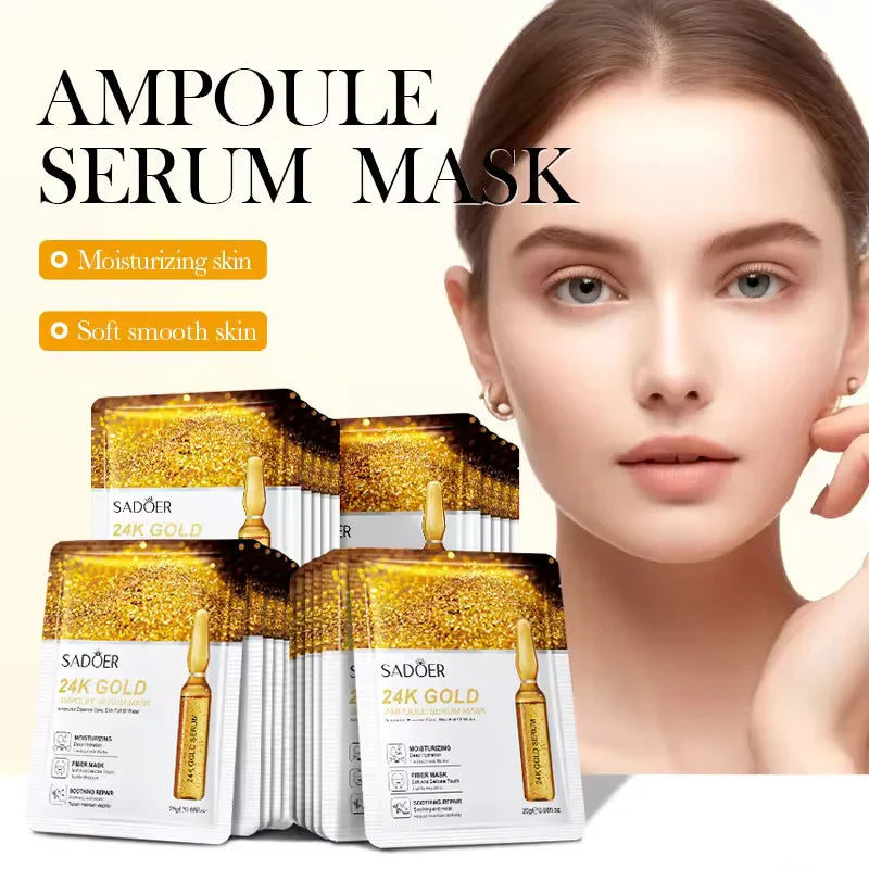 SADOER 24K Gold Ampoule Serum Facial Sheet Mask - 25g - Buy Online in Pakistan at Cosmia.pk
