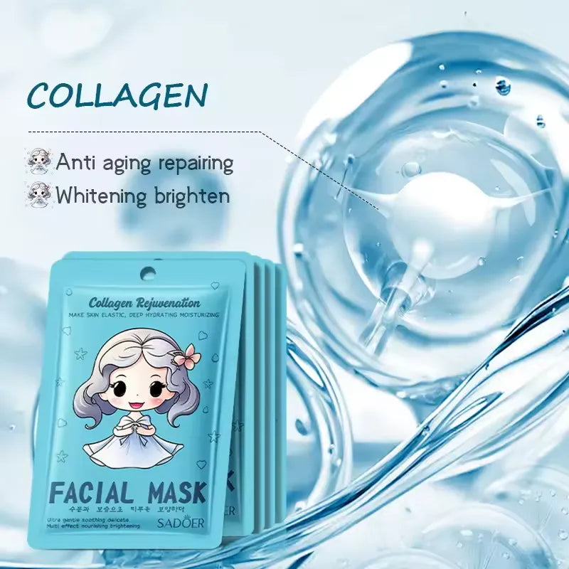 SADOER Pack of 06 Princess Hyaluronic Acid Collagen Face Mask - Buy Online in Pakistan at Cosmia.pk