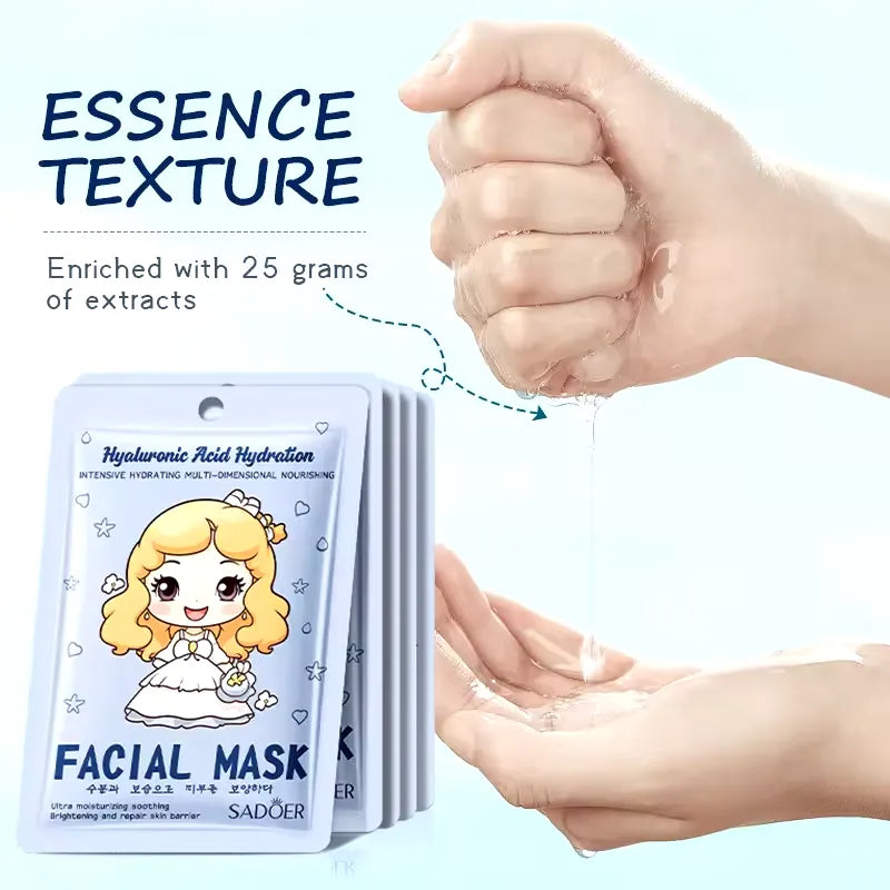 SADOER Pack of 06 Princess Hyaluronic Acid Collagen Face Mask - Buy Online in Pakistan at Cosmia.pk
