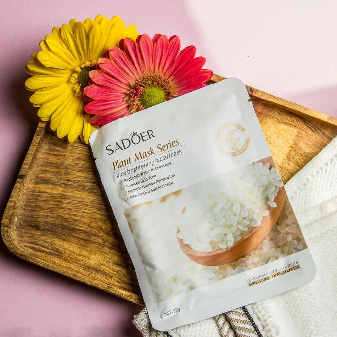 SADOER Rice Brightening Face Sheet Mask - Buy Online in Pakistan at Cosmia.pk