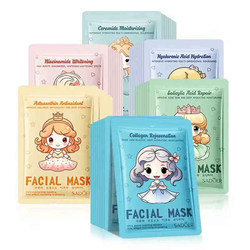 SADOER Pack of 06 Princess Hyaluronic Acid Collagen Face Mask - Buy Online in Pakistan at Cosmia.pk
