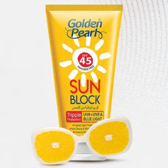 Golden Pearl Sun Block SPF 45 - Buy Online in Pakistan at Cosmia.pk